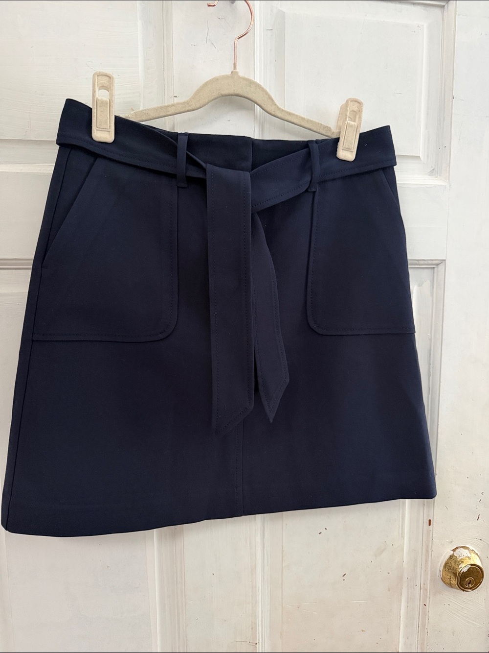 LOFT Navy Petites Skirt with belt - size 2P